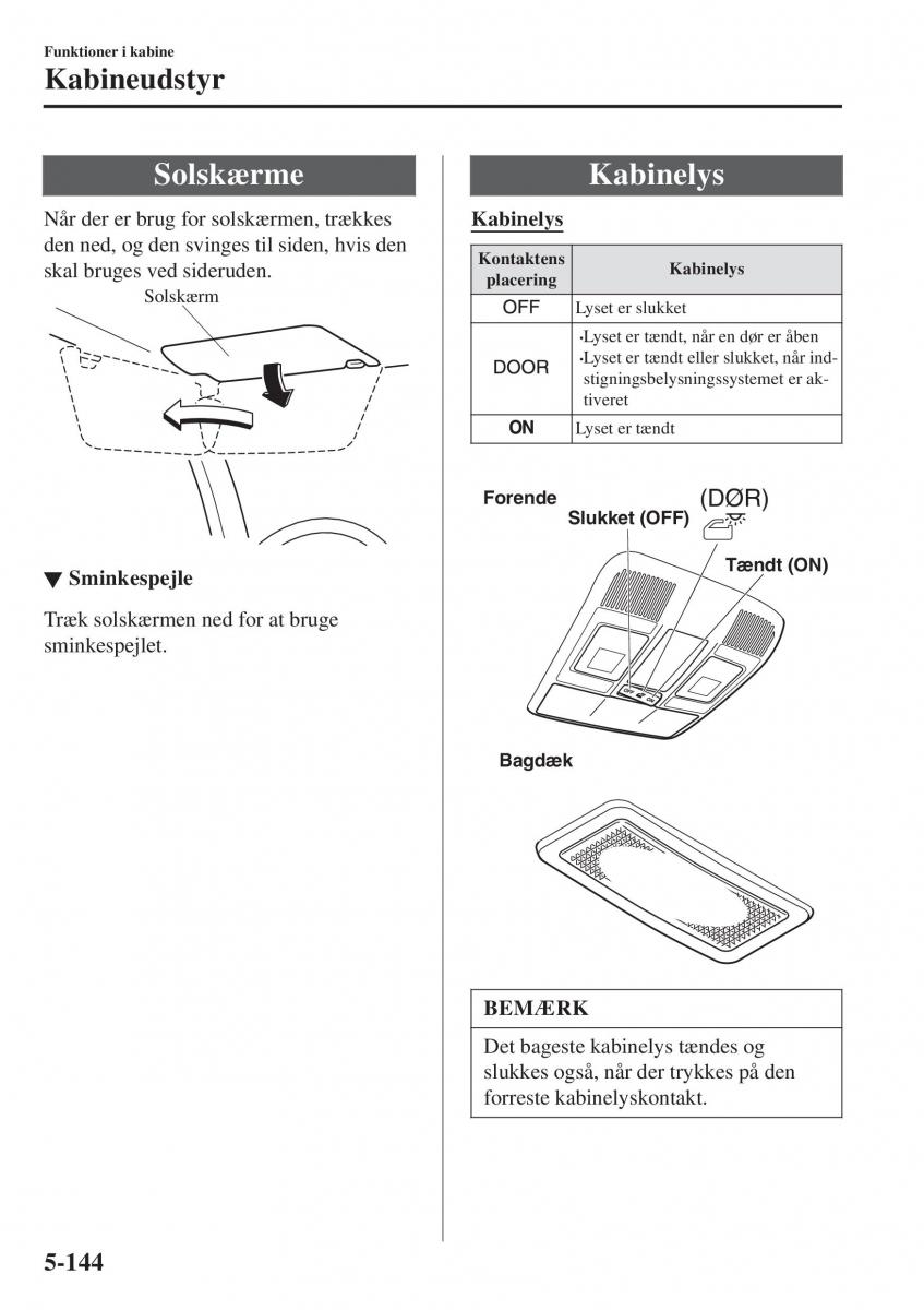 Mazda CX 3 Bilens instruktionsbog / page 454