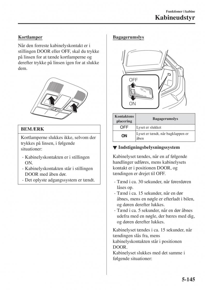 Mazda CX 3 Bilens instruktionsbog / page 455