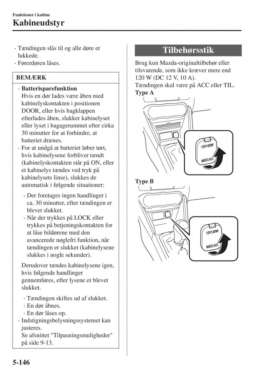 Mazda CX 3 Bilens instruktionsbog / page 456