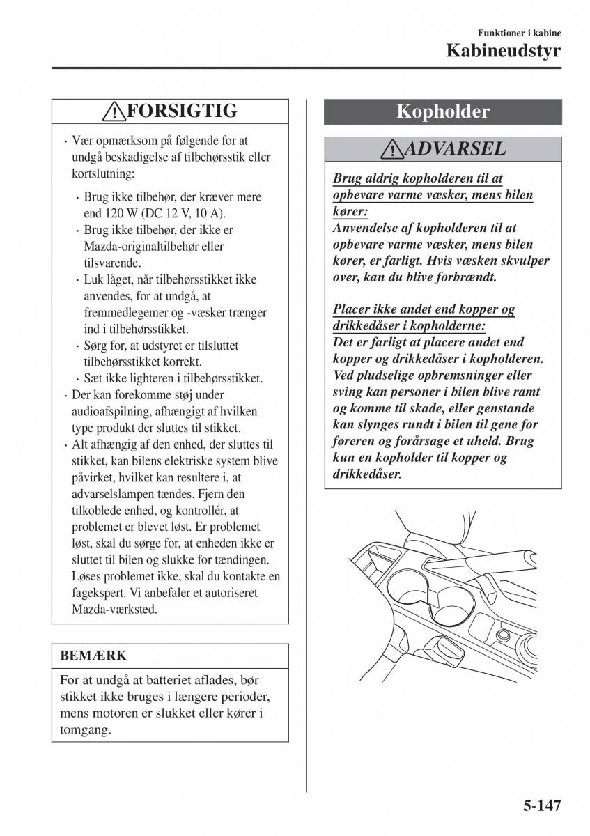 Mazda CX 3 Bilens instruktionsbog / page 457