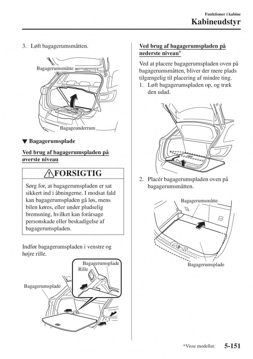 Mazda CX 3 Bilens instruktionsbog / page 461