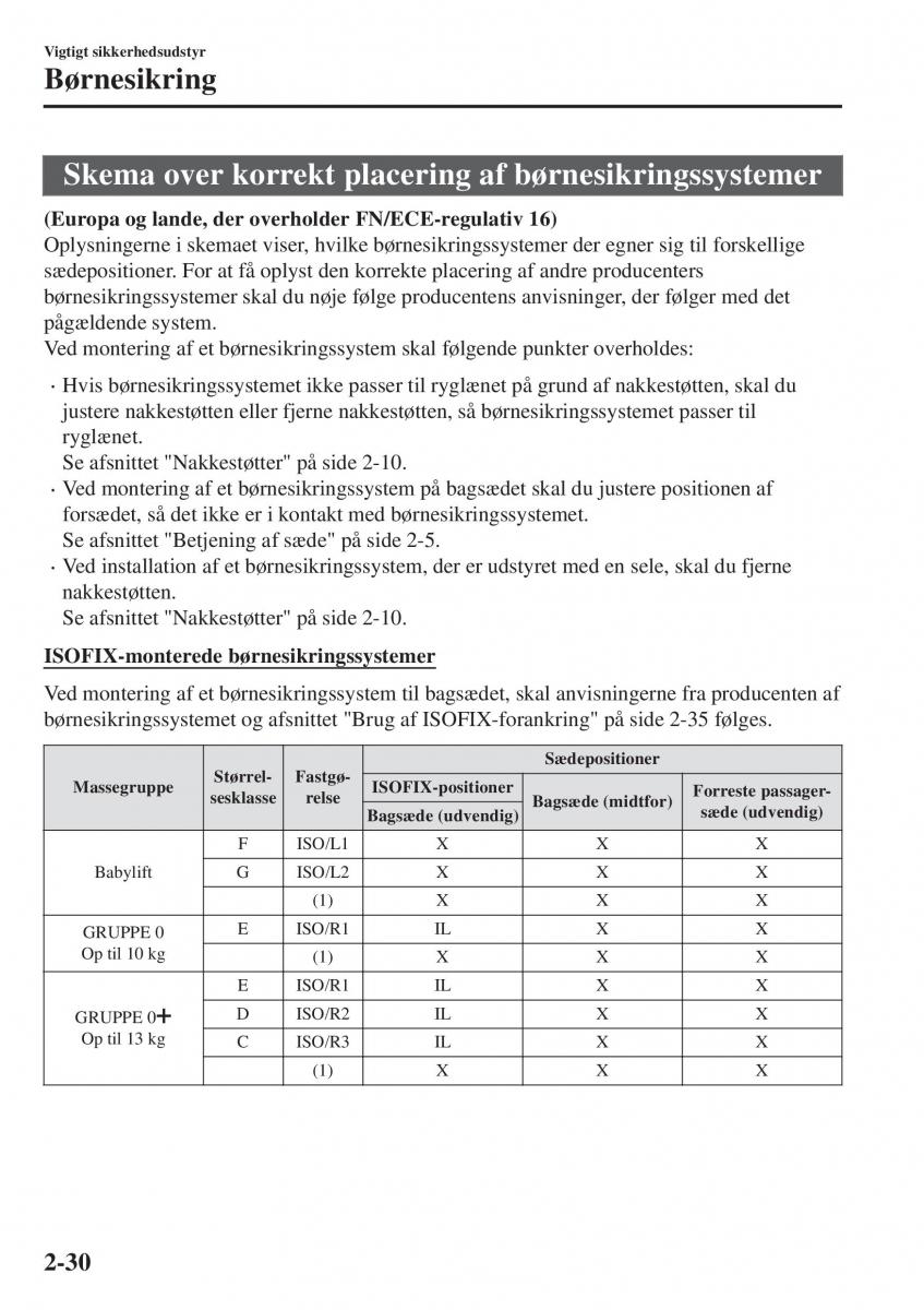 Mazda CX 3 Bilens instruktionsbog / page 50