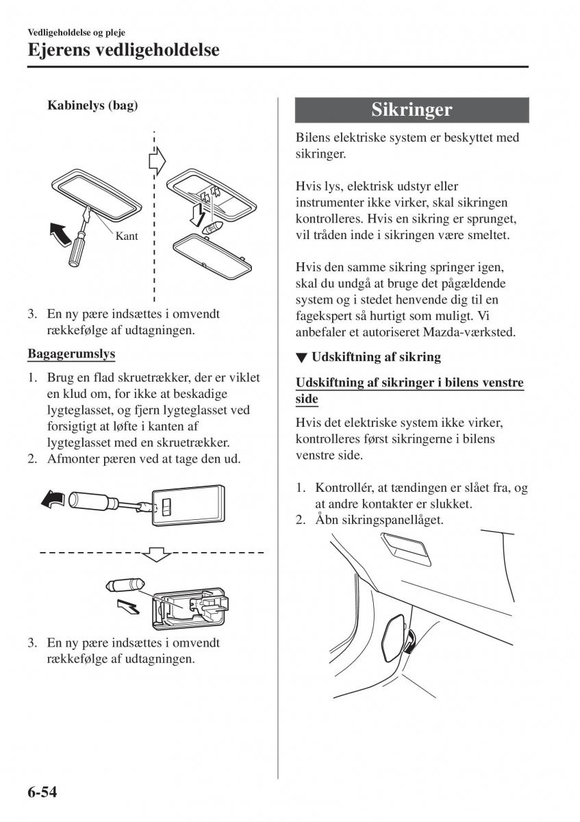 Mazda CX 3 Bilens instruktionsbog / page 516