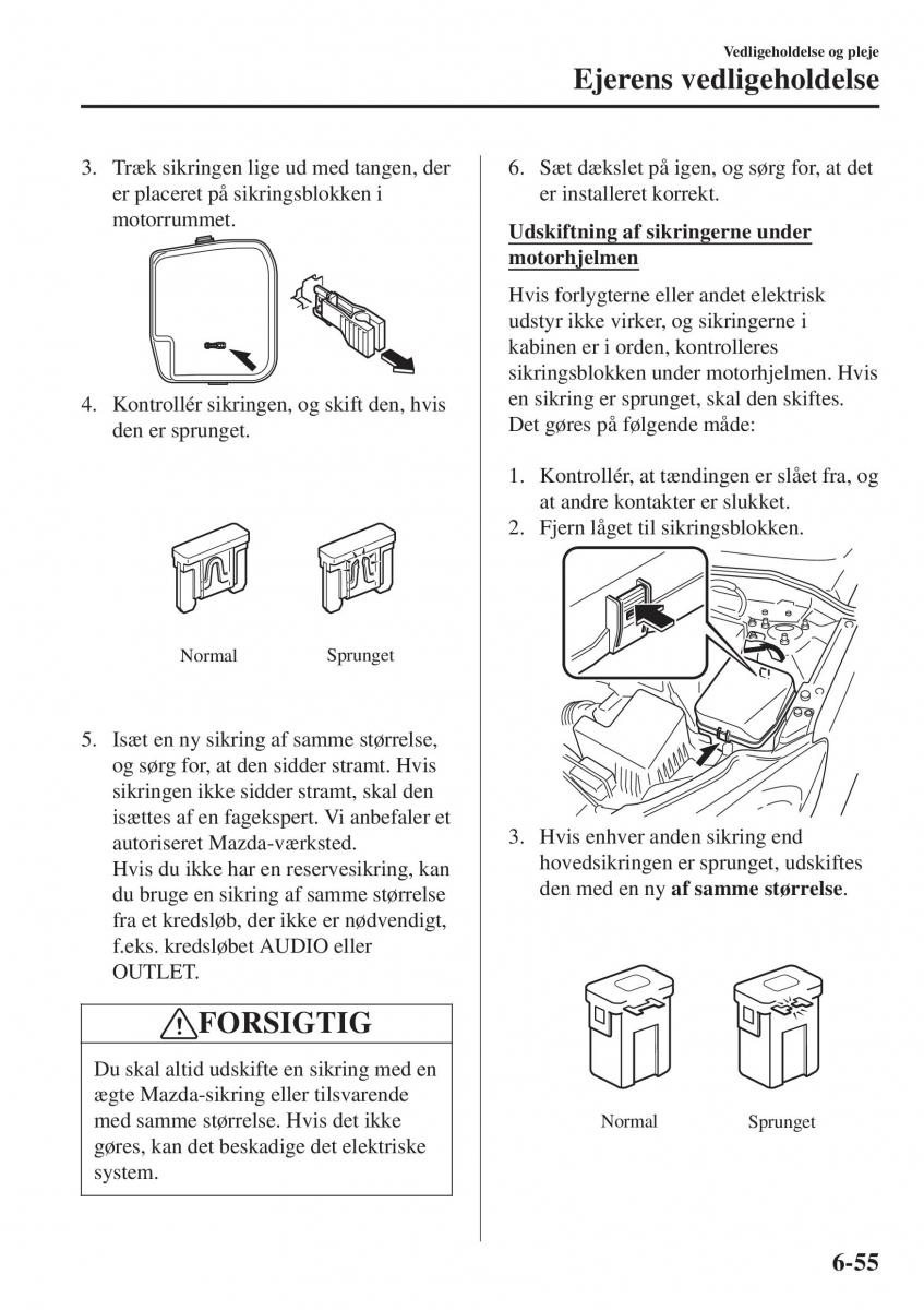 Mazda CX 3 Bilens instruktionsbog / page 517