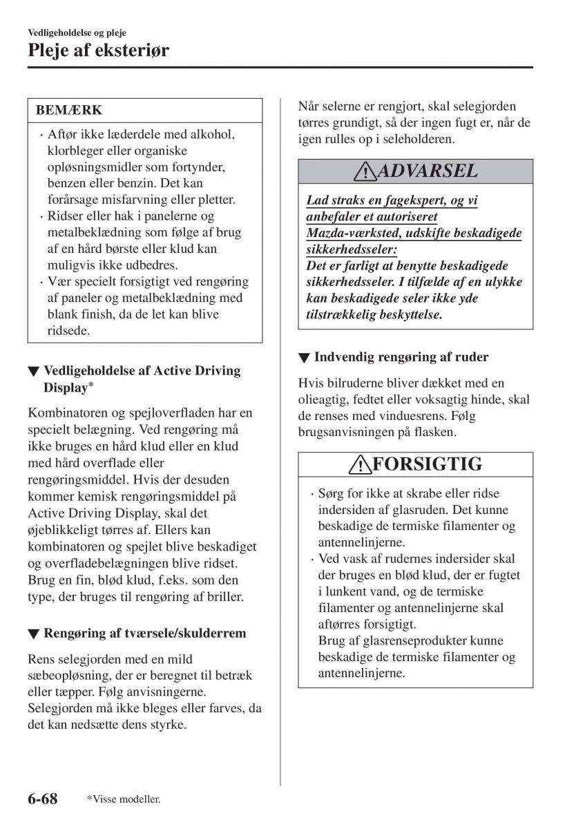 Mazda CX 3 Bilens instruktionsbog / page 530