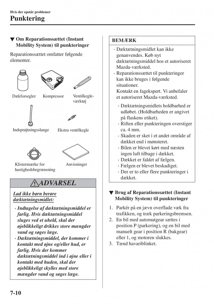 Mazda CX 3 Bilens instruktionsbog / page 540