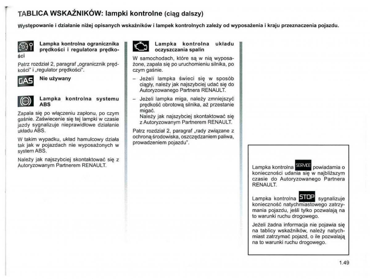 Reanult Espace IV 4 instrukcja / page 59