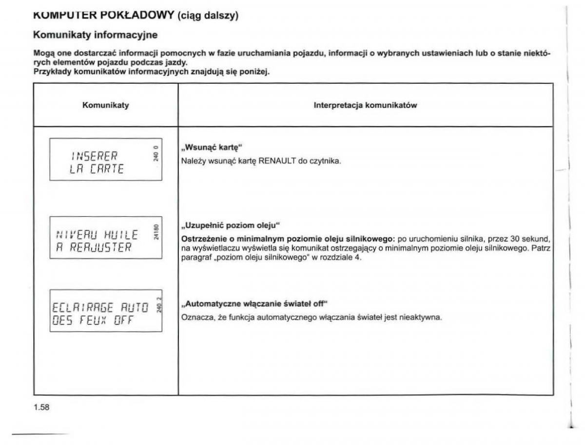 Reanult Espace IV 4 instrukcja / page 68