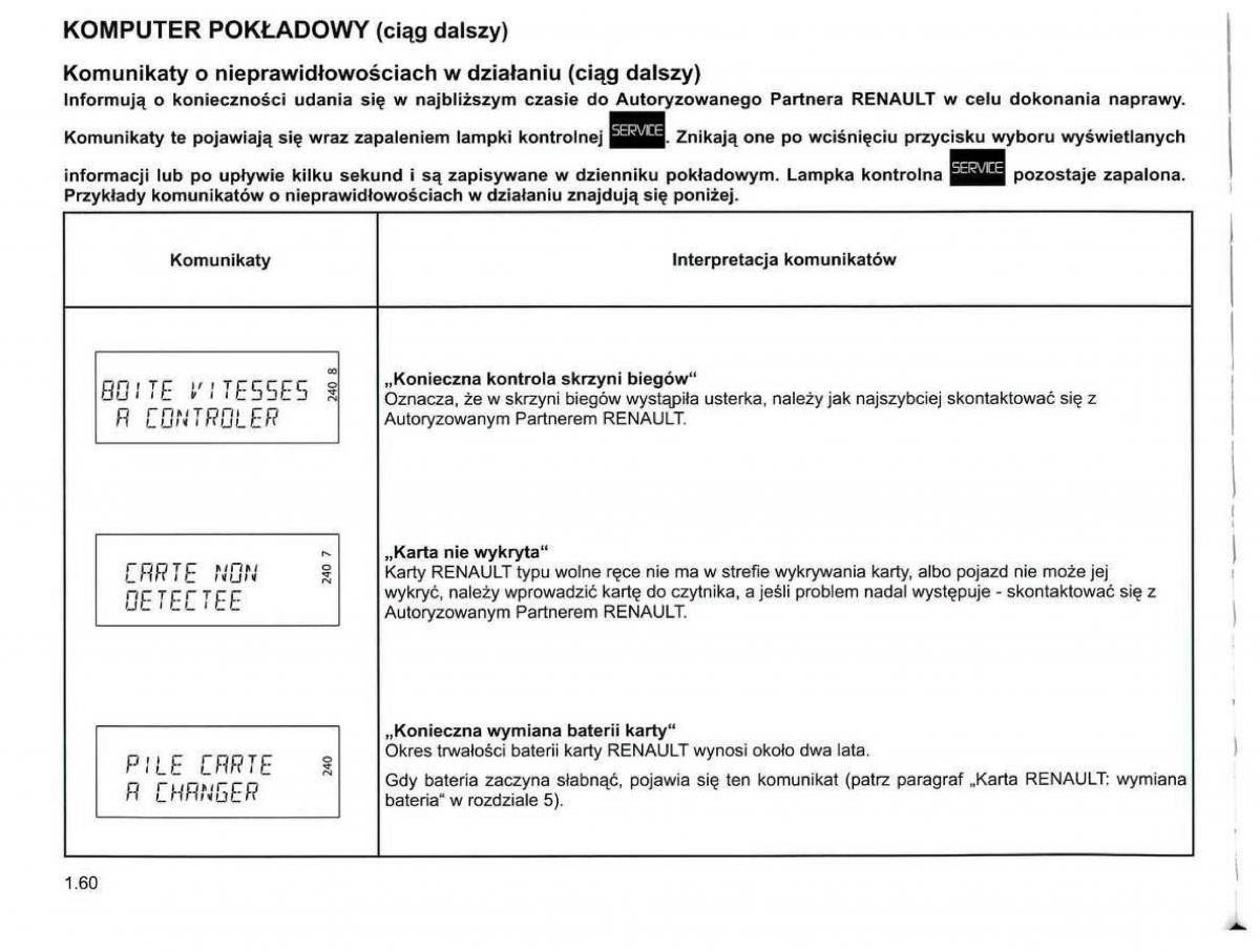 Reanult Espace IV 4 instrukcja / page 70