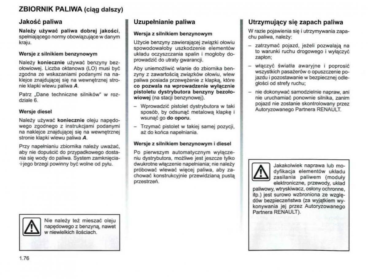 Reanult Espace IV 4 instrukcja / page 86