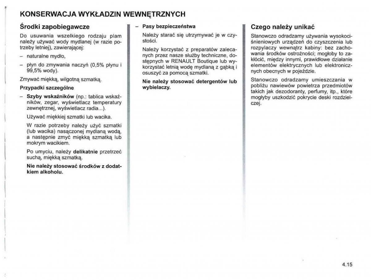 Reanult Espace IV 4 instrukcja / page 203