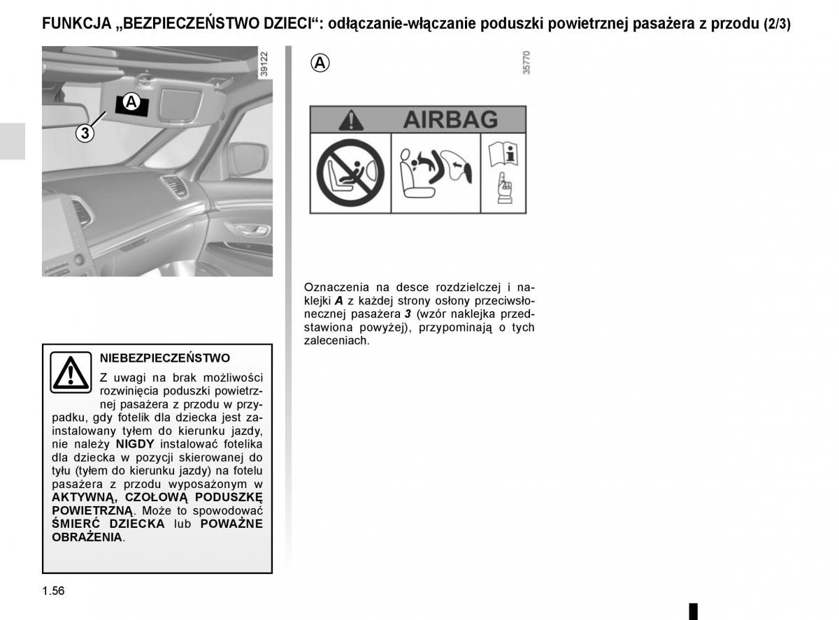 Reanult Espace V 5 instrukcja obslugi / page 62