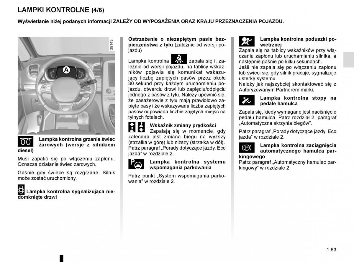 Reanult Espace V 5 instrukcja obslugi / page 69