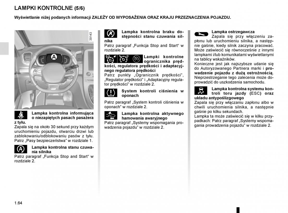 Reanult Espace V 5 instrukcja obslugi / page 70