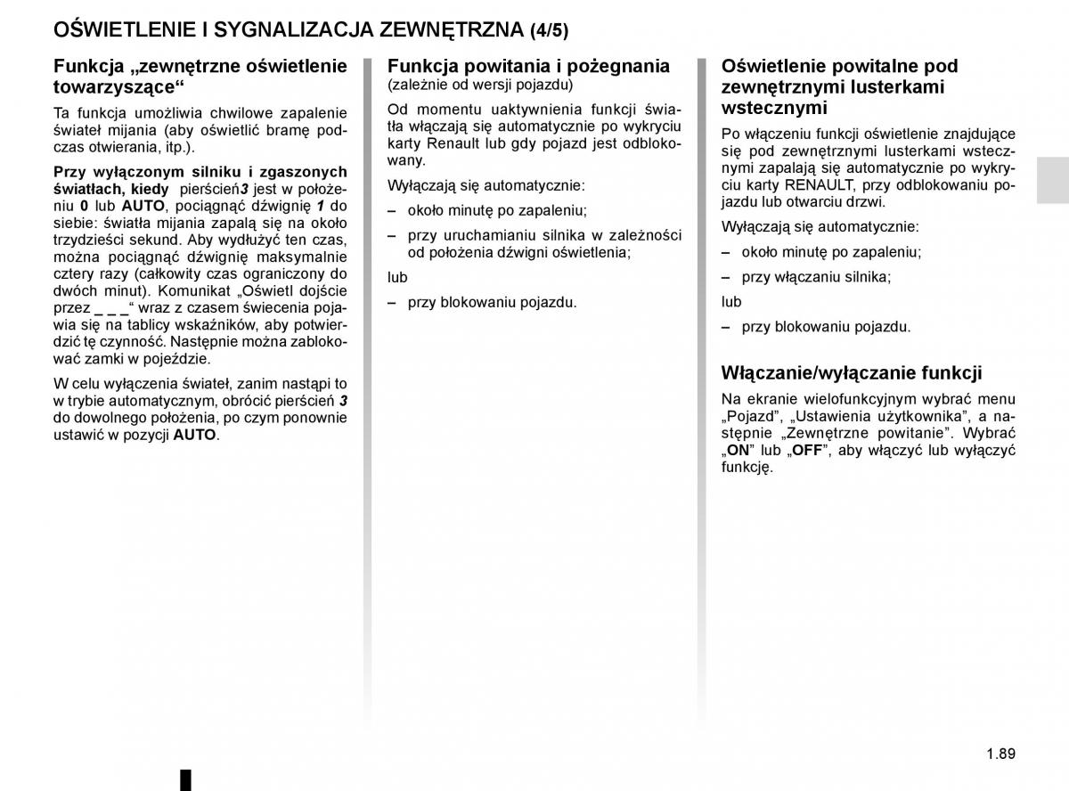 Reanult Espace V 5 instrukcja obslugi / page 95