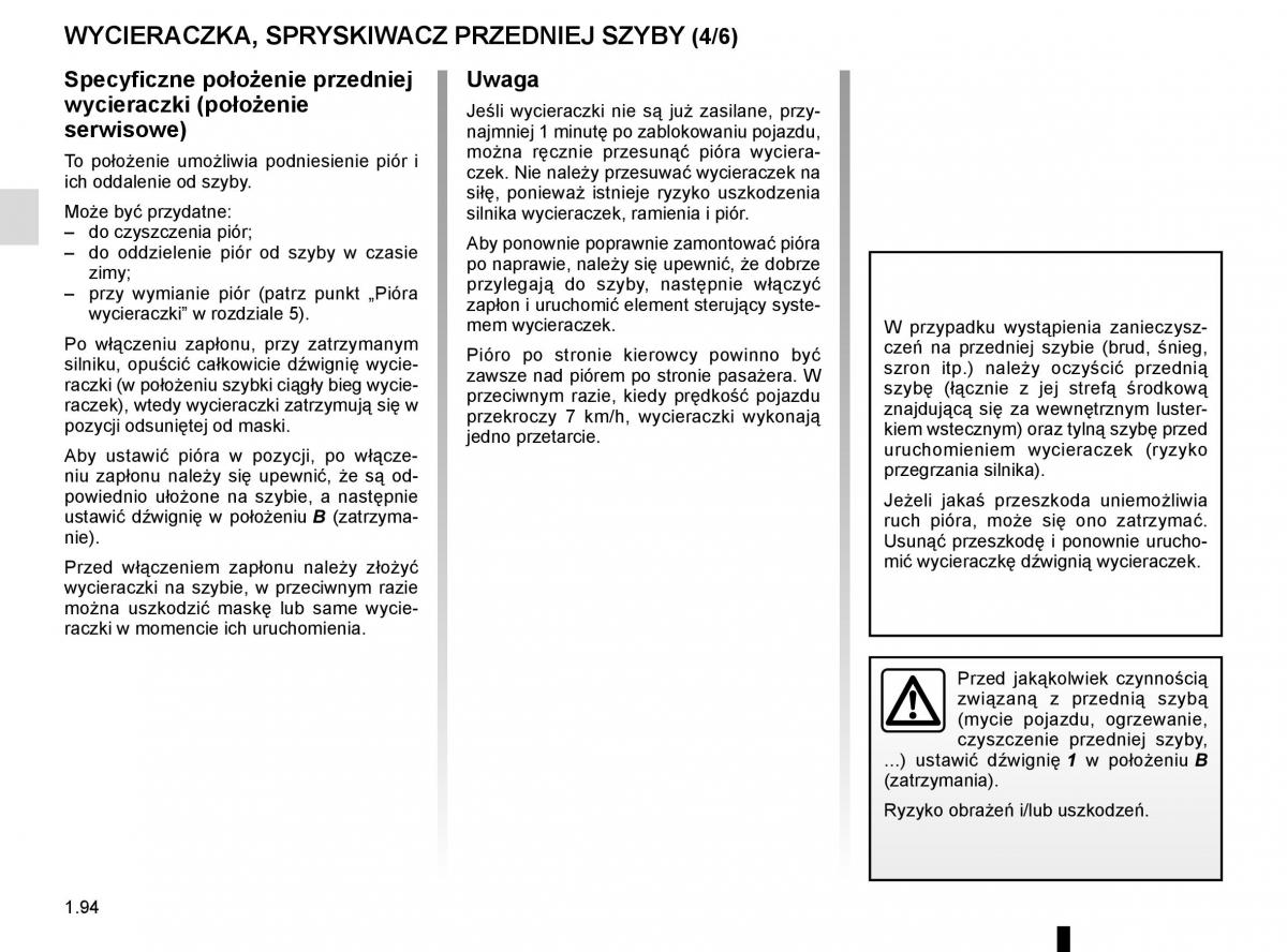 Reanult Espace V 5 instrukcja obslugi / page 100