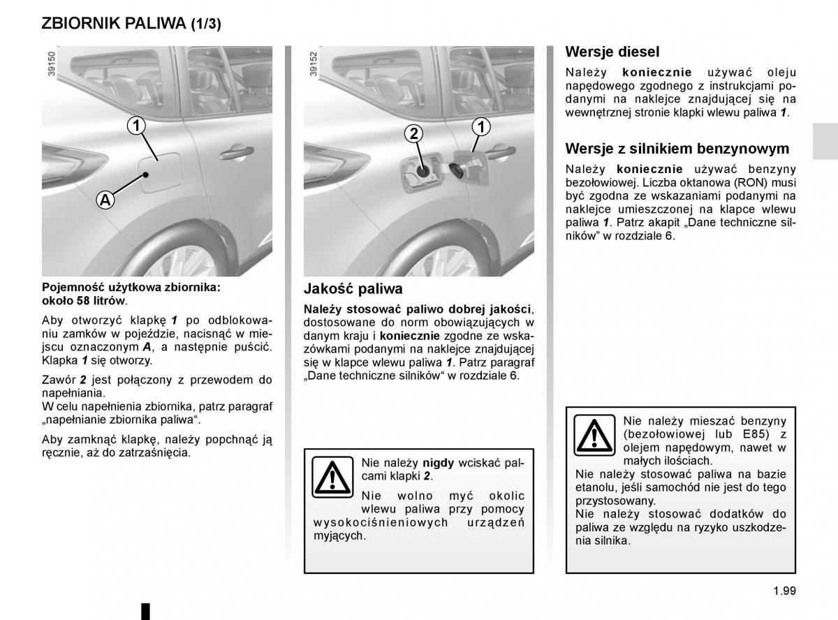 Reanult Espace V 5 instrukcja obslugi / page 105