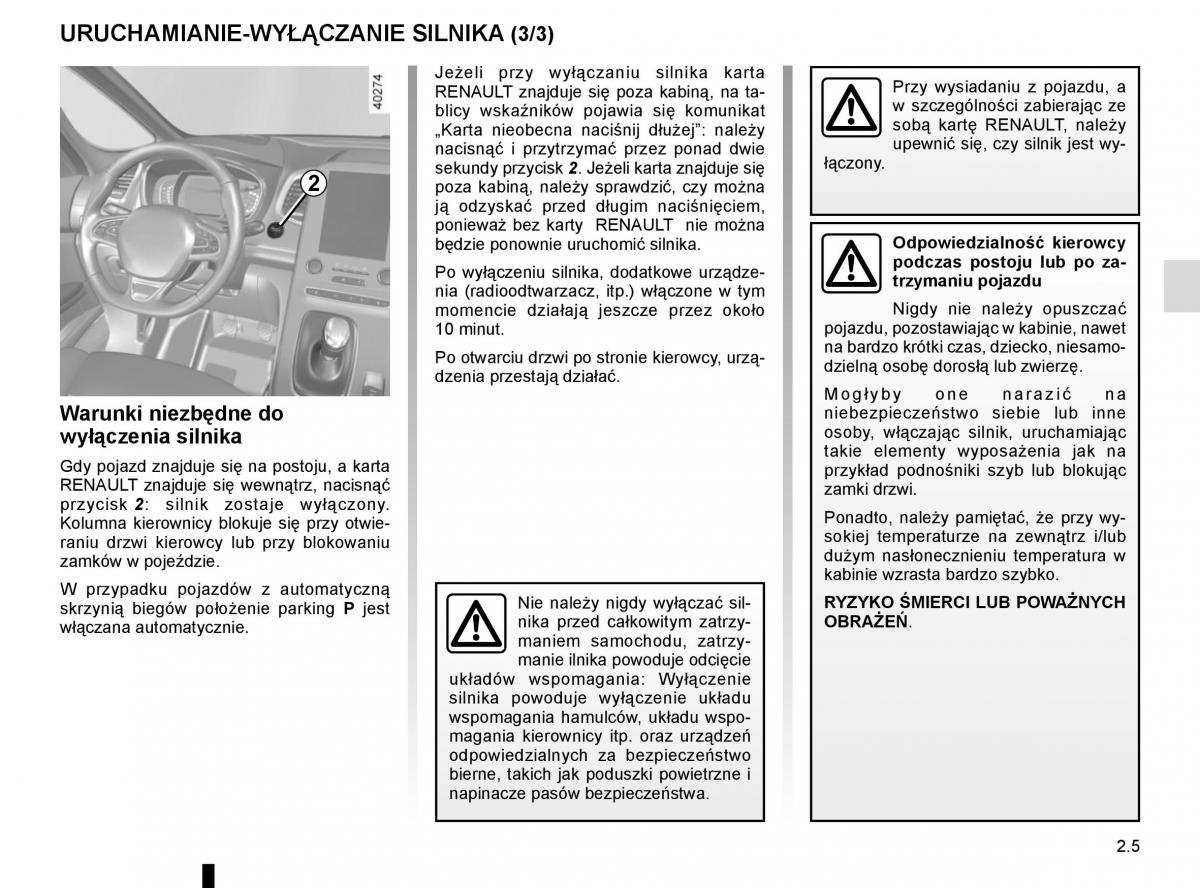 Reanult Espace V 5 instrukcja obslugi / page 113