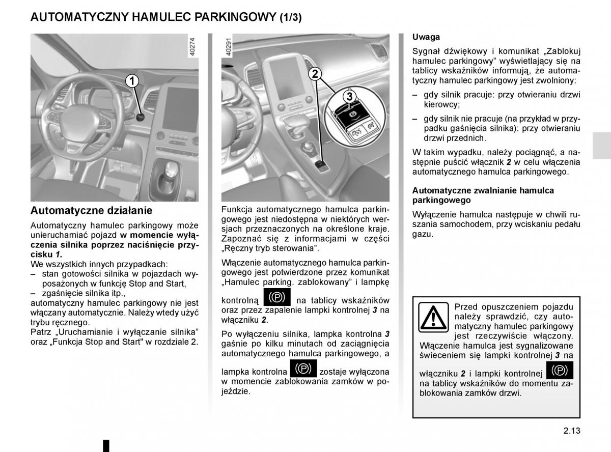 Reanult Espace V 5 instrukcja obslugi / page 121