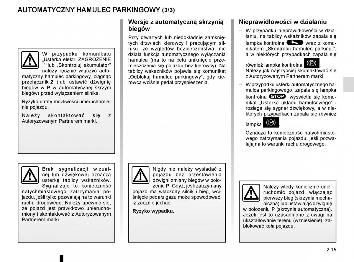 Reanult Espace V 5 instrukcja obslugi / page 123