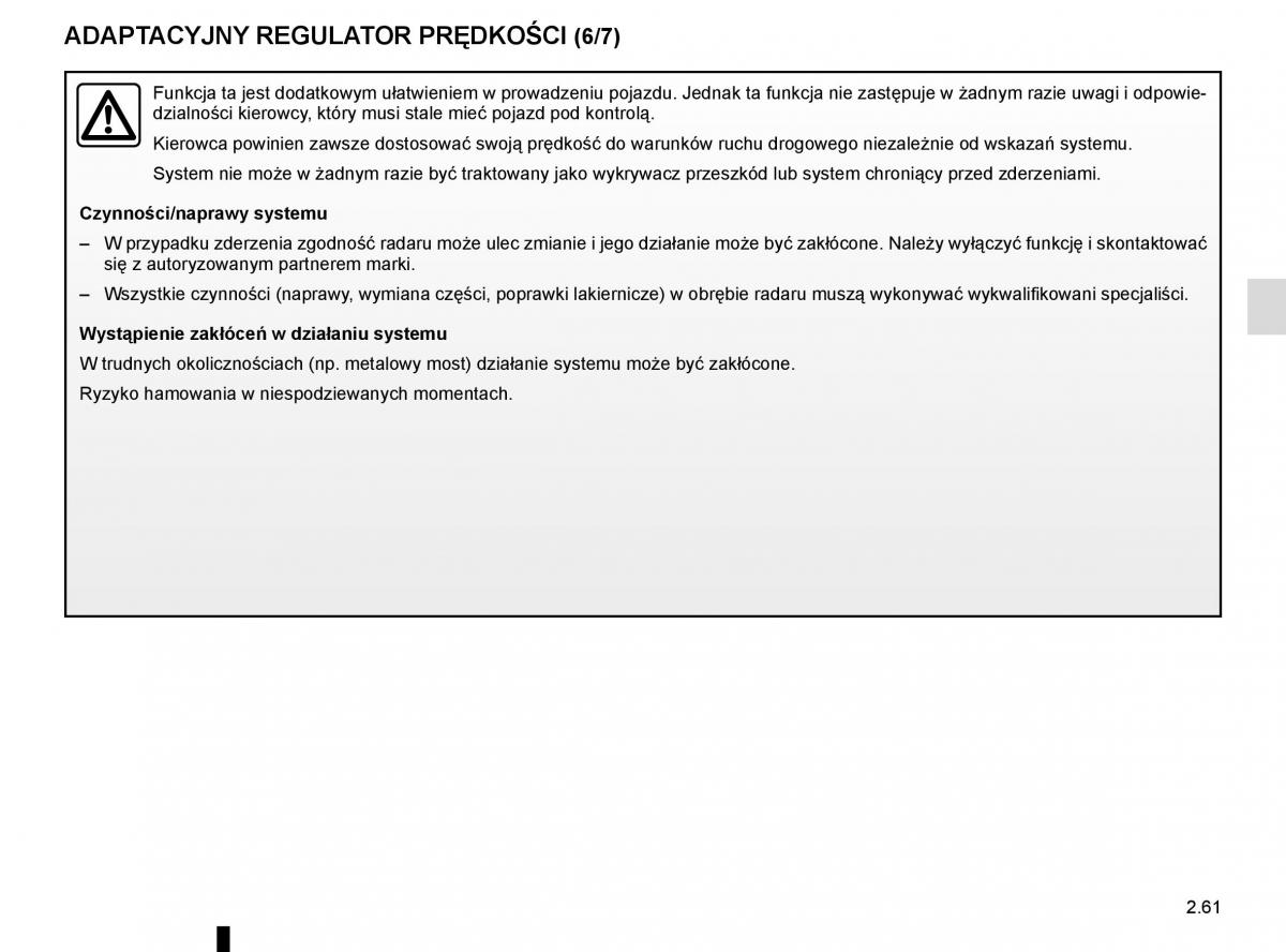 Reanult Espace V 5 instrukcja obslugi / page 169