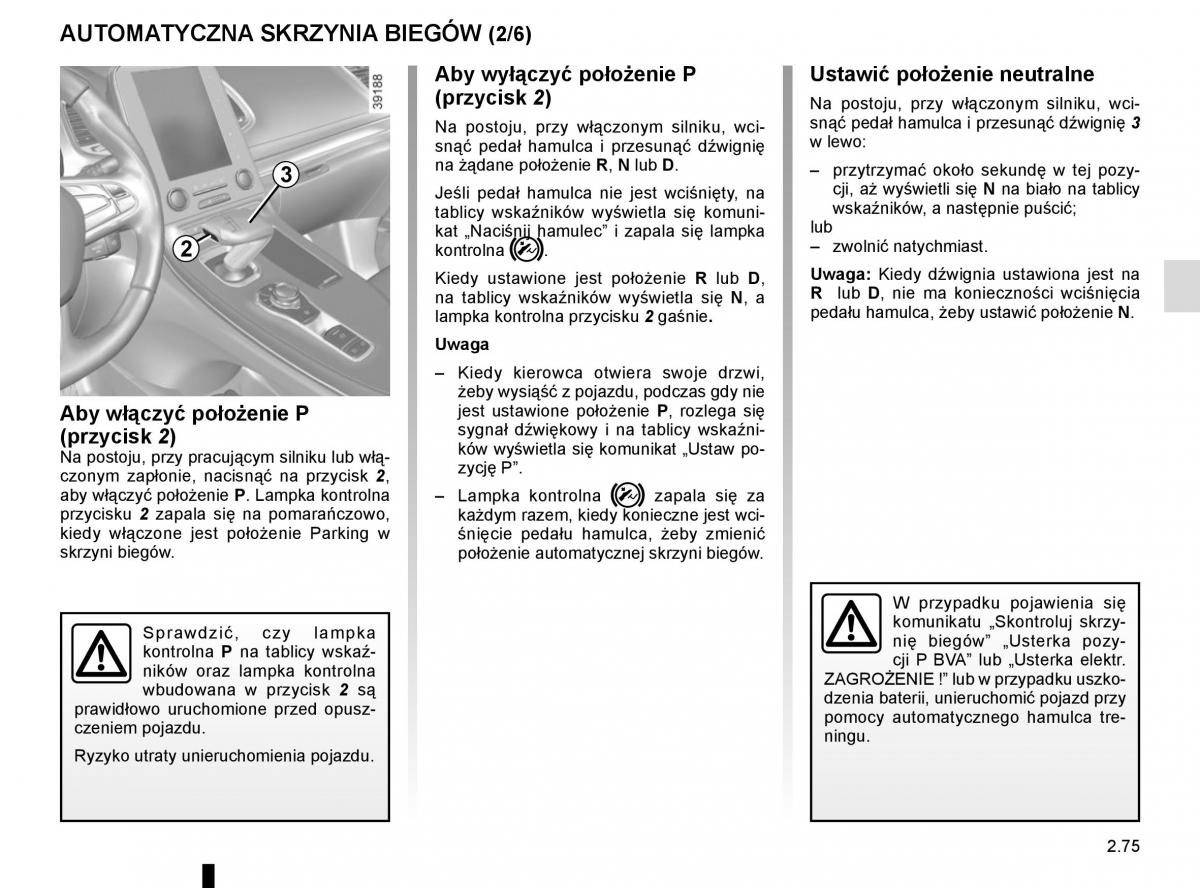 Reanult Espace V 5 instrukcja obslugi / page 183