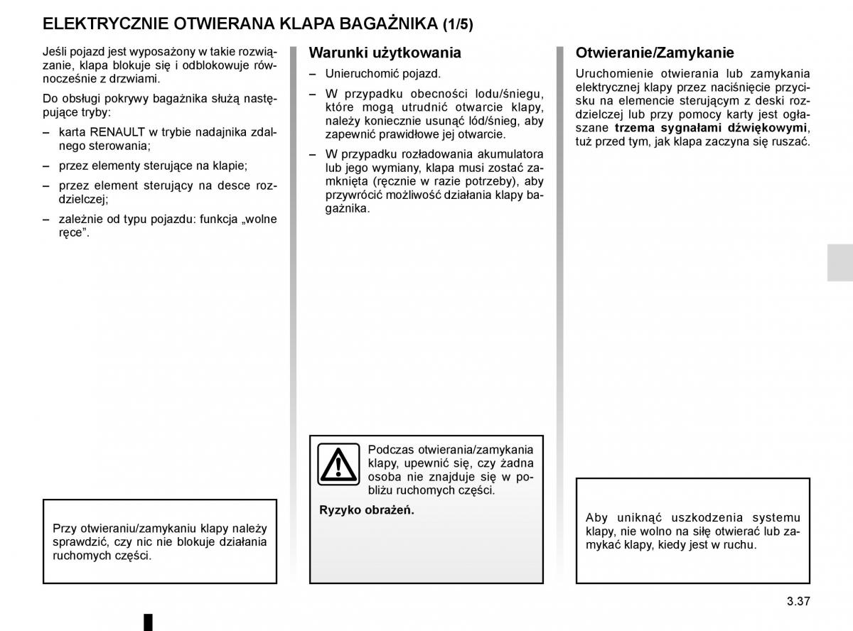 Reanult Espace V 5 instrukcja obslugi / page 225