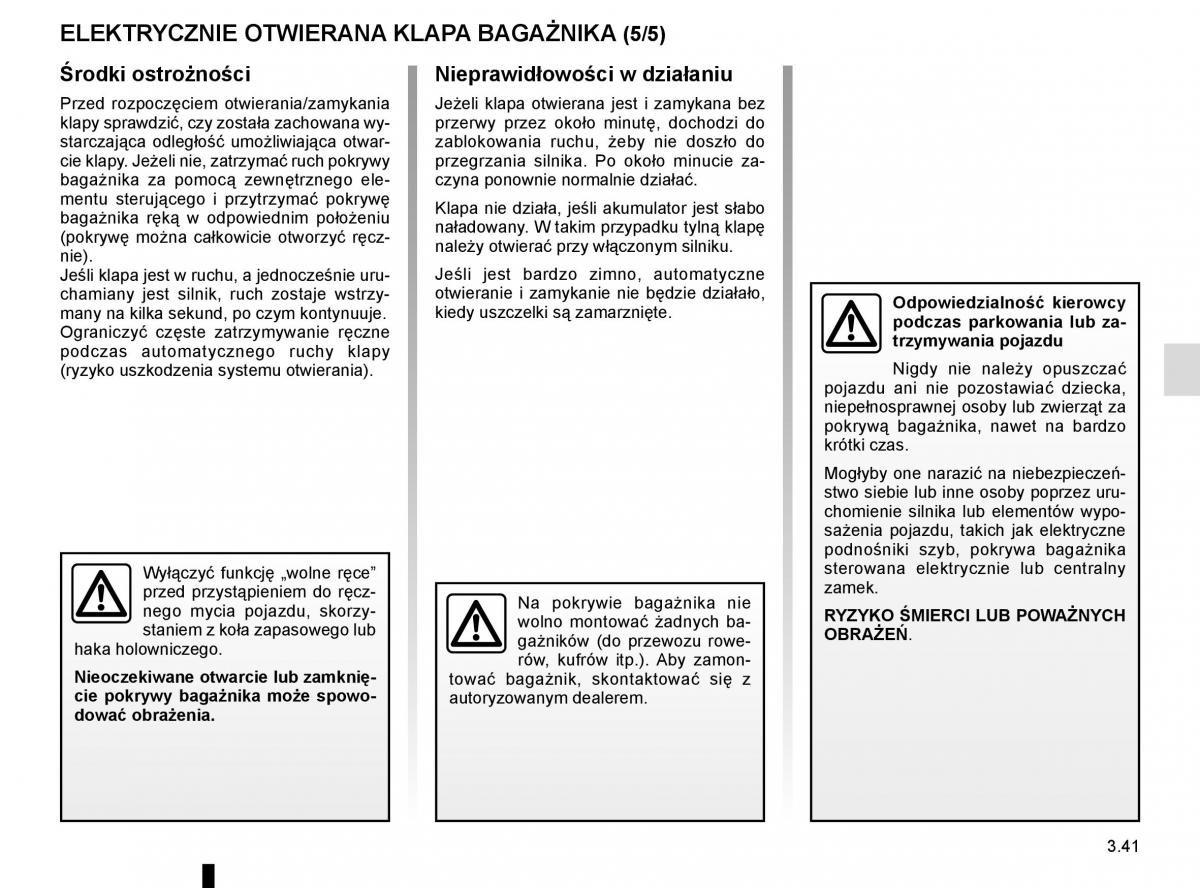 Reanult Espace V 5 instrukcja obslugi / page 229