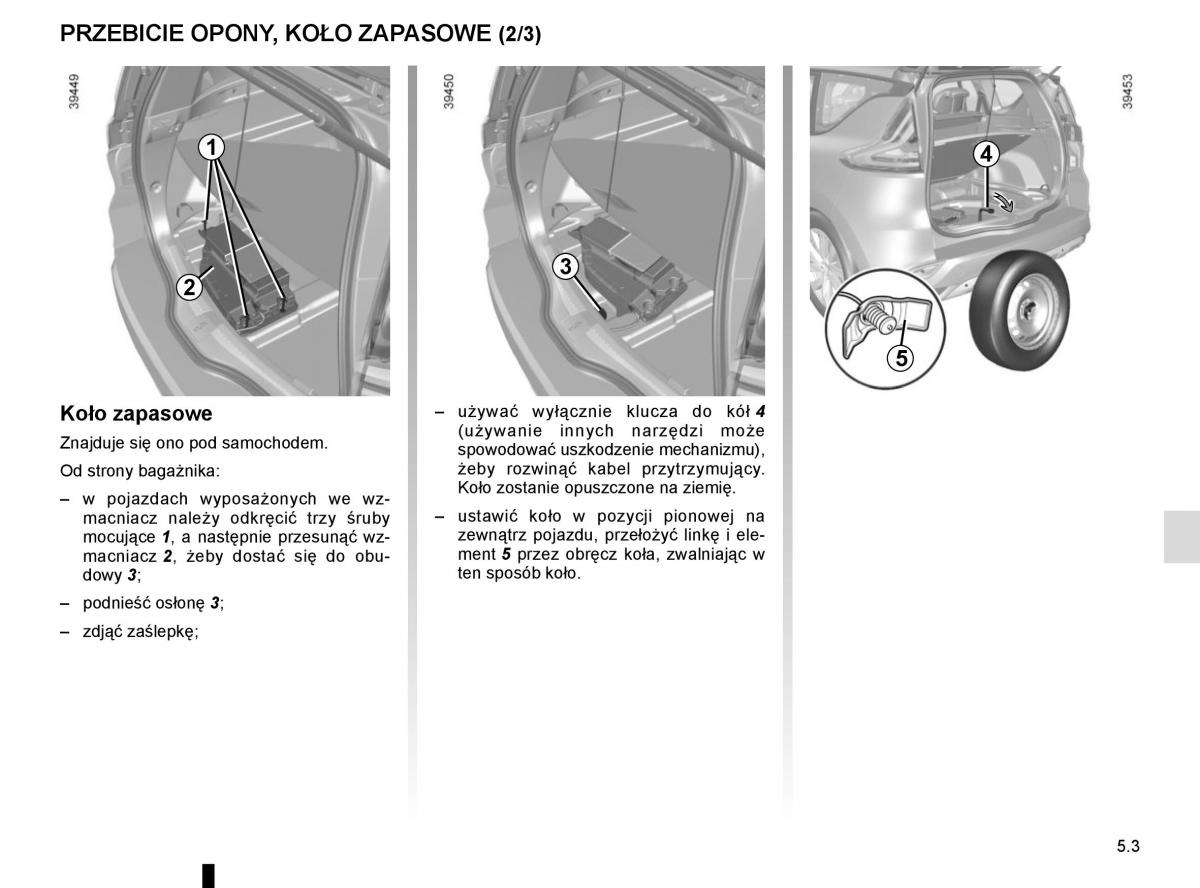 Reanult Espace V 5 instrukcja obslugi / page 259