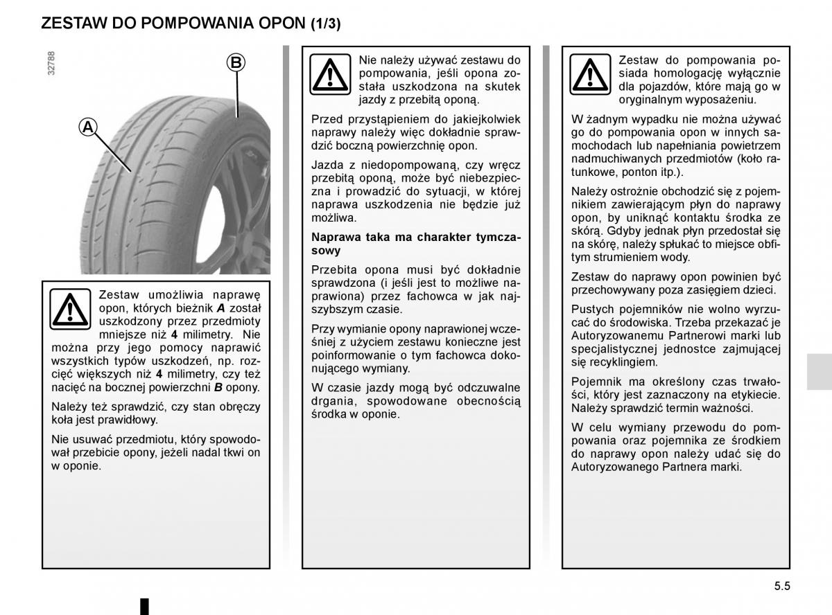 Reanult Espace V 5 instrukcja obslugi / page 261