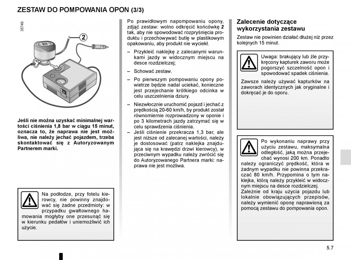 Reanult Espace V 5 instrukcja obslugi / page 263