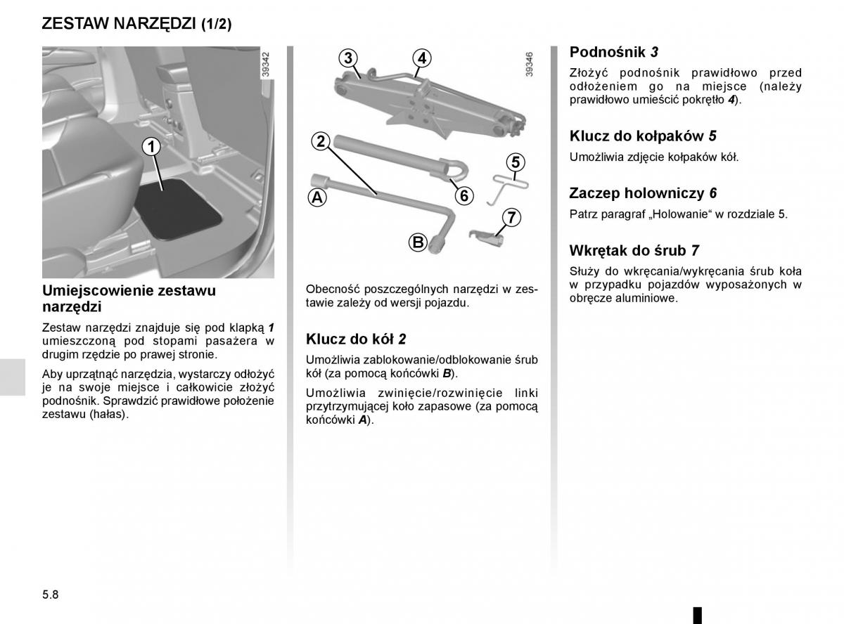 Reanult Espace V 5 instrukcja obslugi / page 264