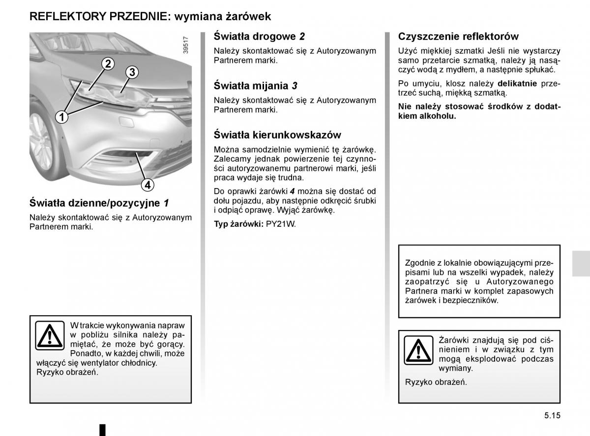 Reanult Espace V 5 instrukcja obslugi / page 271