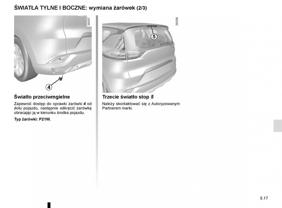 Reanult Espace V 5 instrukcja obslugi / page 273