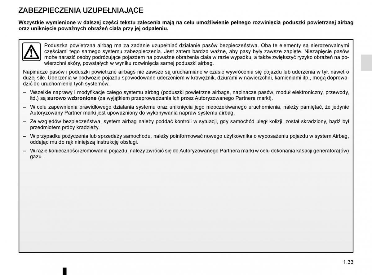 Reanult Espace V 5 instrukcja obslugi / page 39