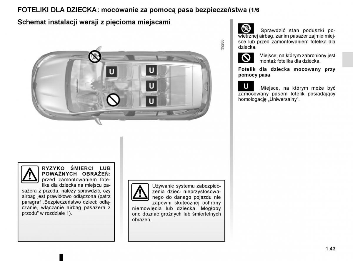 Reanult Espace V 5 instrukcja obslugi / page 49