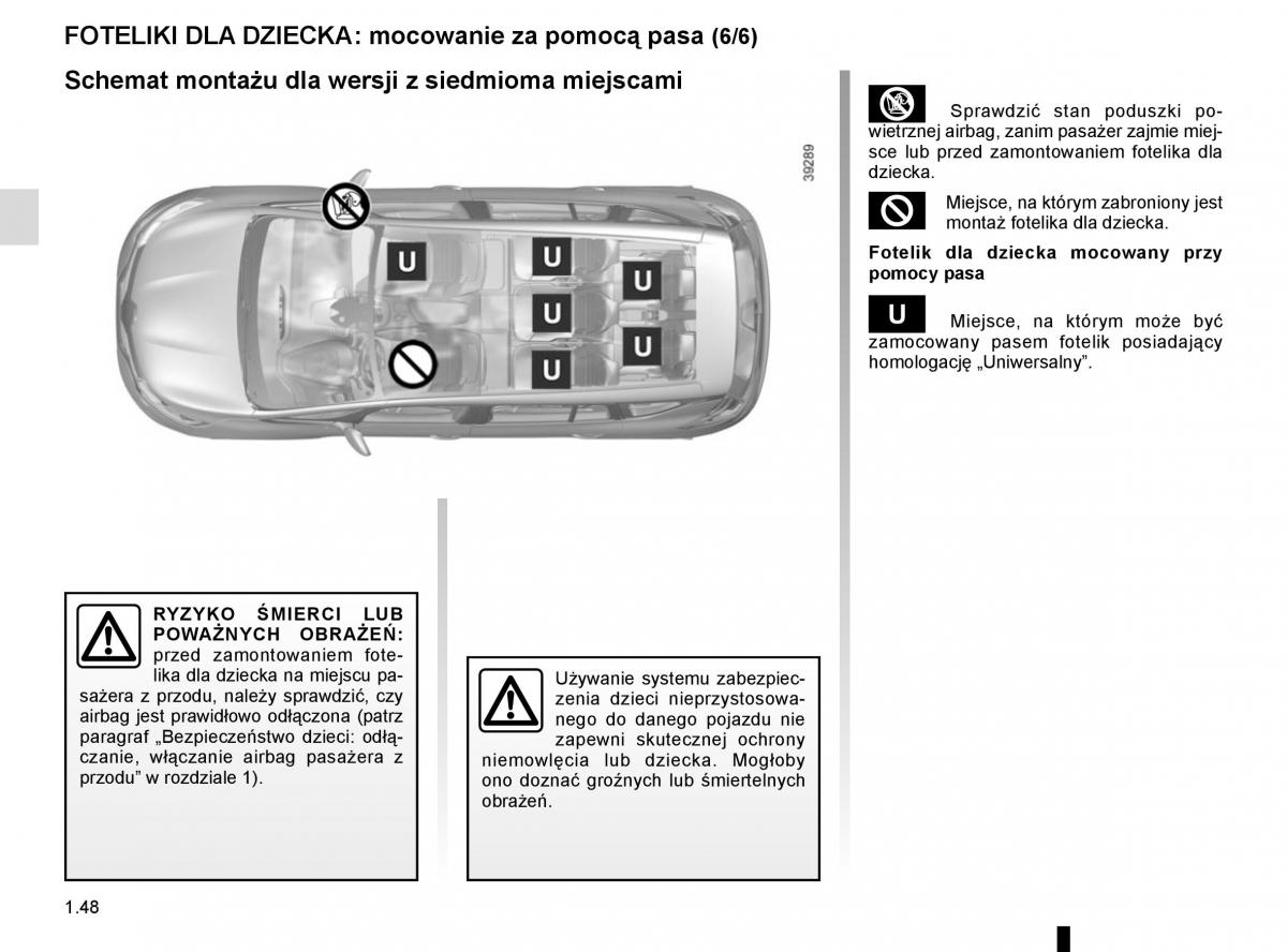 Reanult Espace V 5 instrukcja obslugi / page 54