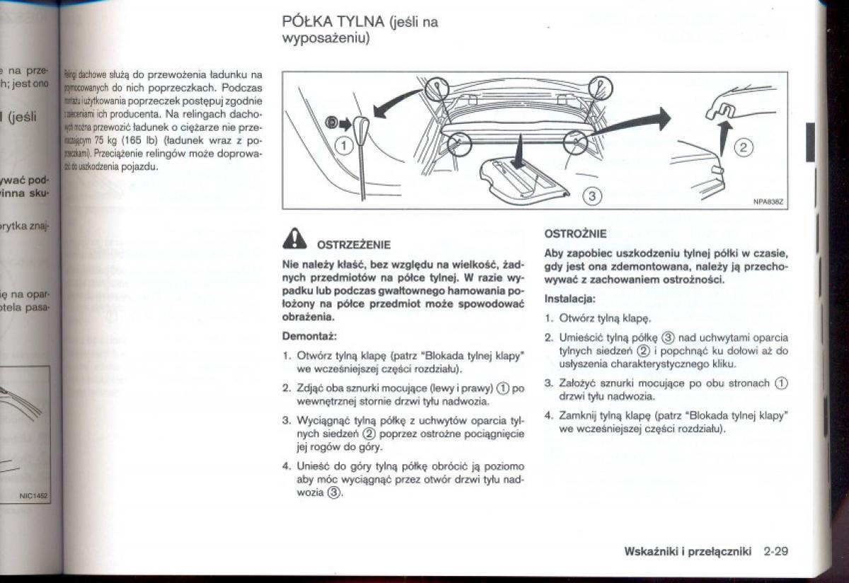 Nissan Qashqai I 1 instrukcja obslugi / page 75