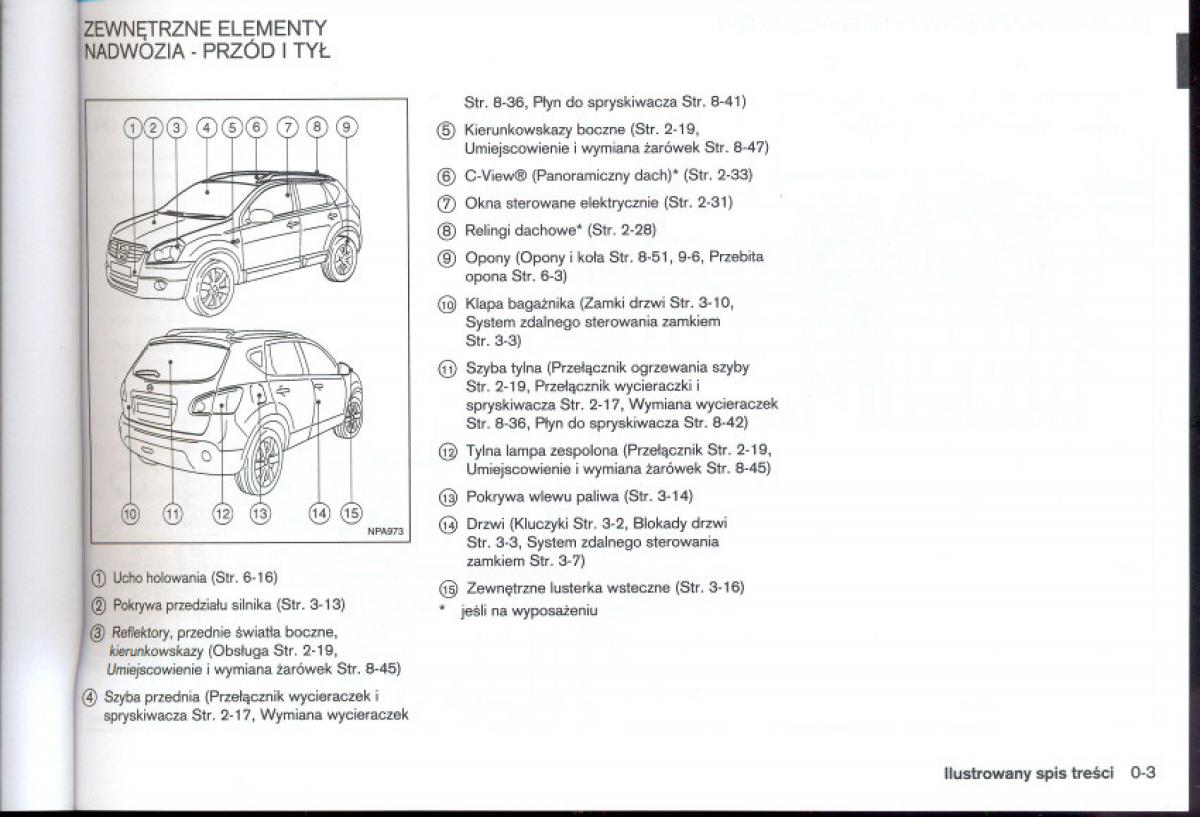 Nissan Qashqai I 1 instrukcja obslugi / page 8