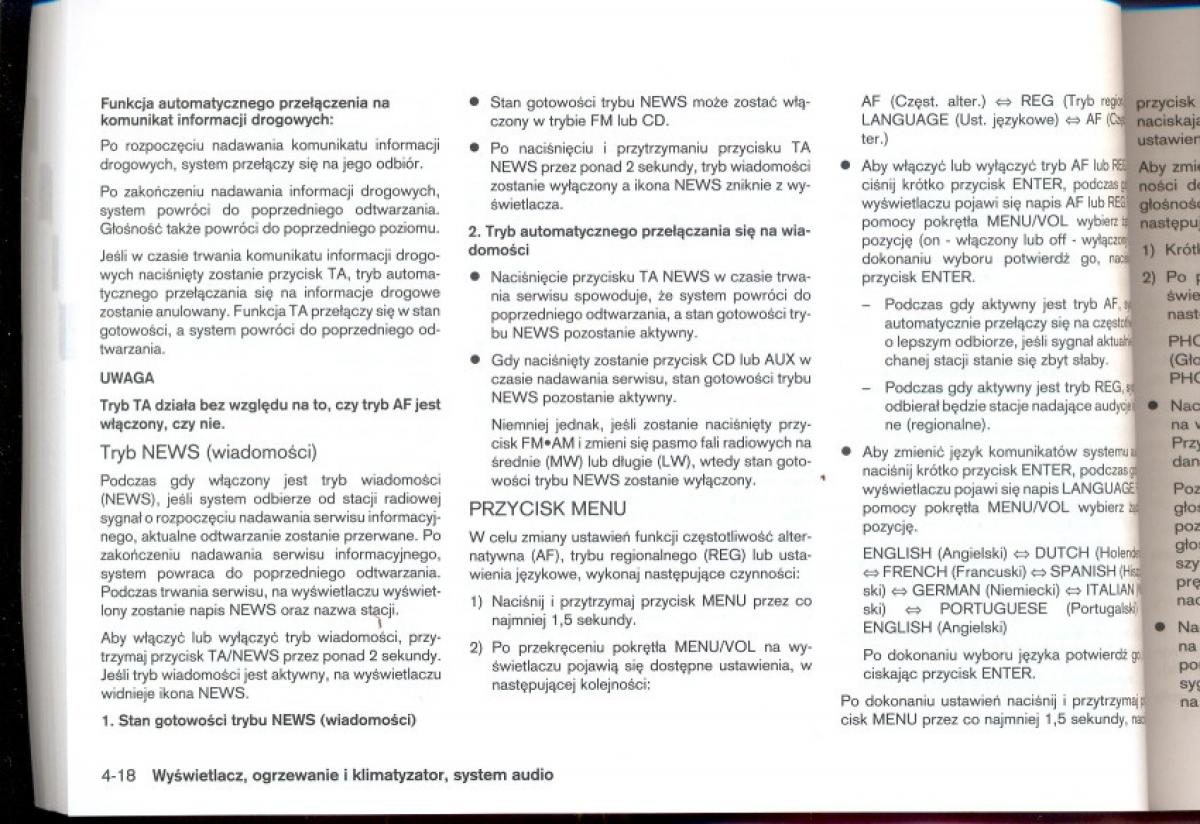 Nissan Qashqai I 1 instrukcja obslugi / page 116