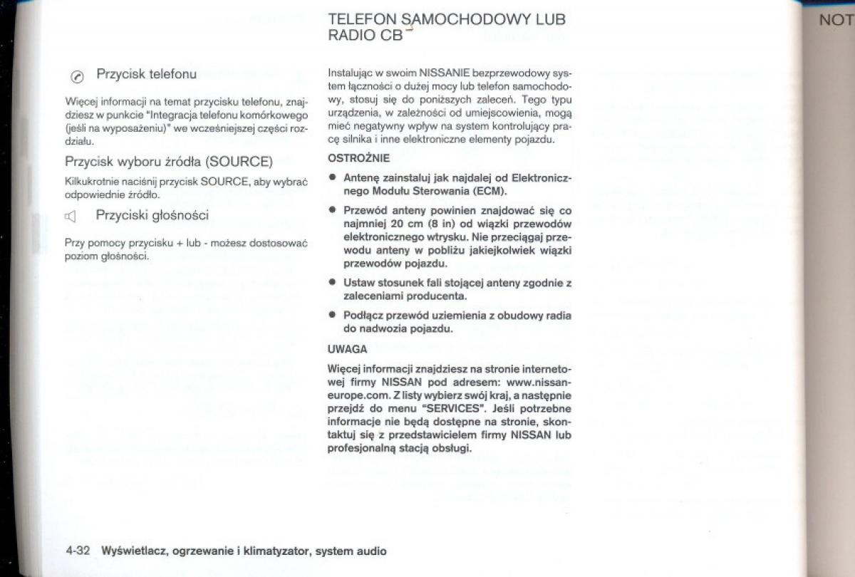 Nissan Qashqai I 1 instrukcja obslugi / page 130