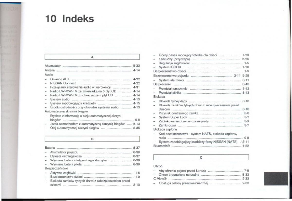 Nissan Qashqai I 1 instrukcja obslugi / page 254