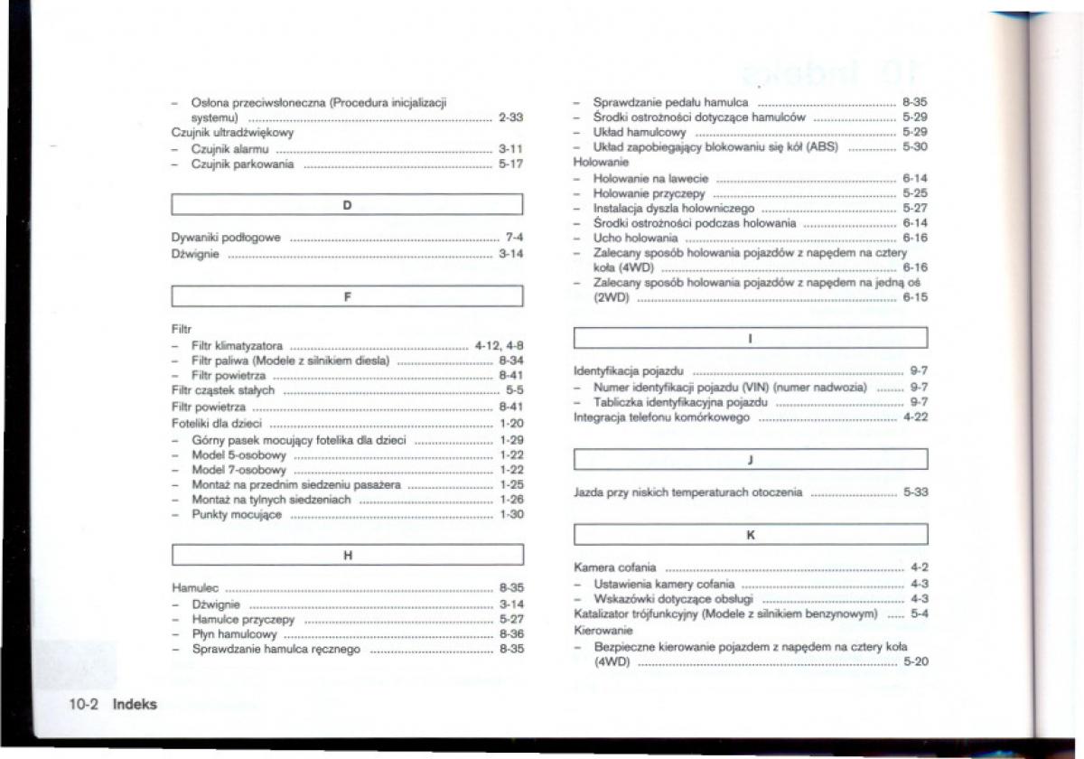 Nissan Qashqai I 1 instrukcja obslugi / page 255