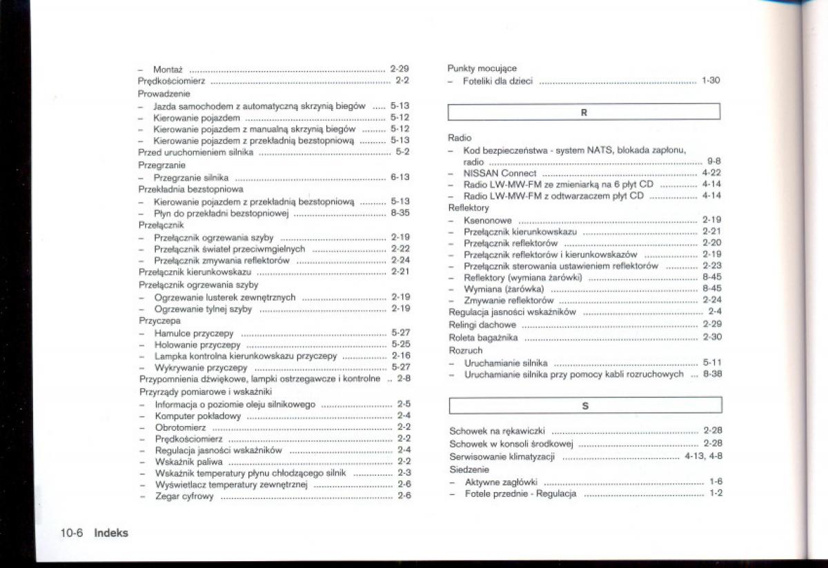 Nissan Qashqai I 1 instrukcja obslugi / page 259