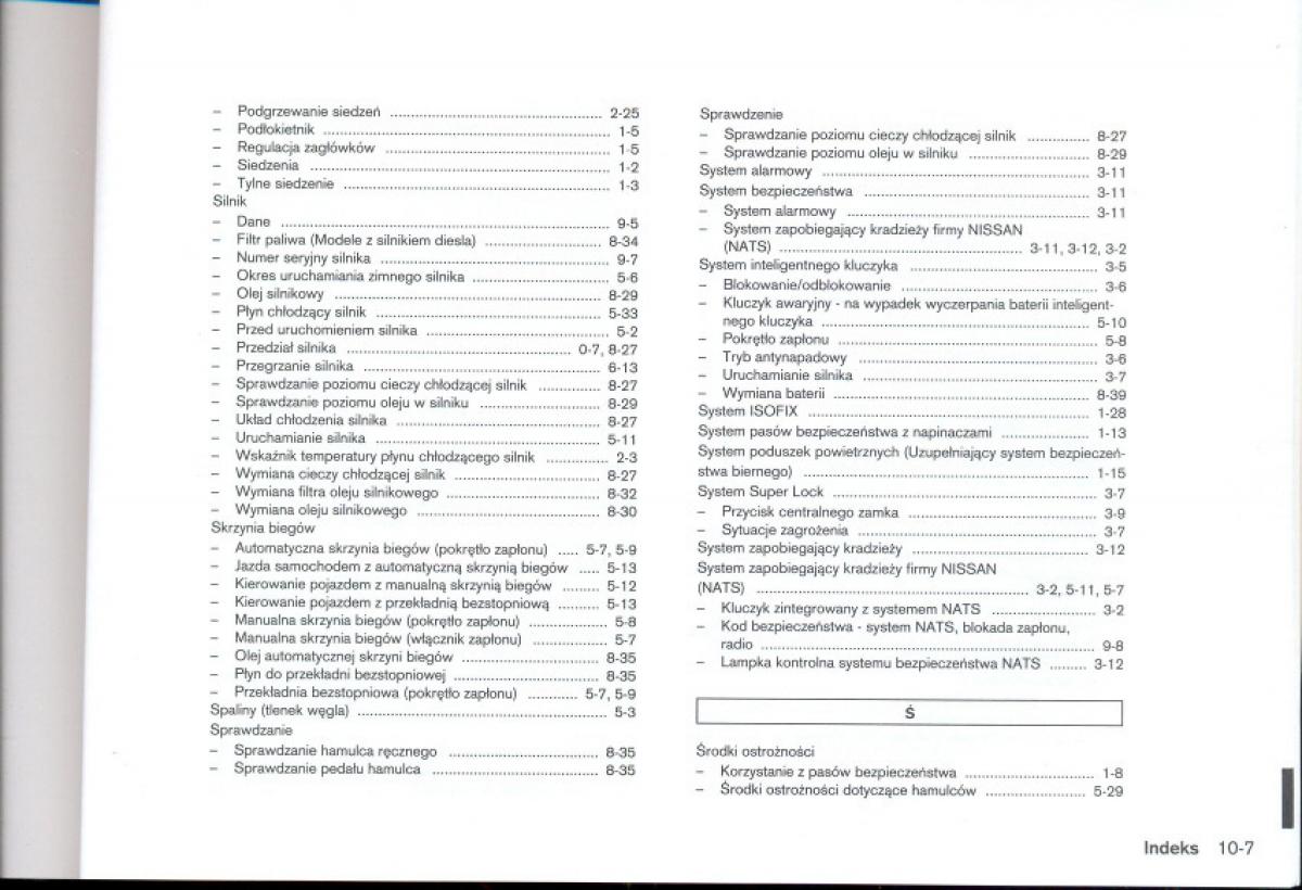 Nissan Qashqai I 1 instrukcja obslugi / page 260