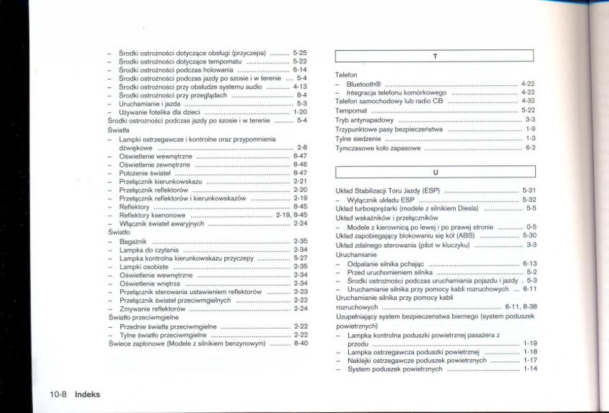 Nissan Qashqai I 1 instrukcja obslugi / page 261