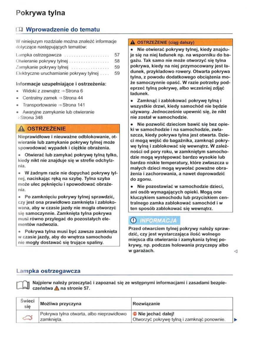 VW Sharan II 2 instrukcja obslugi / page 59