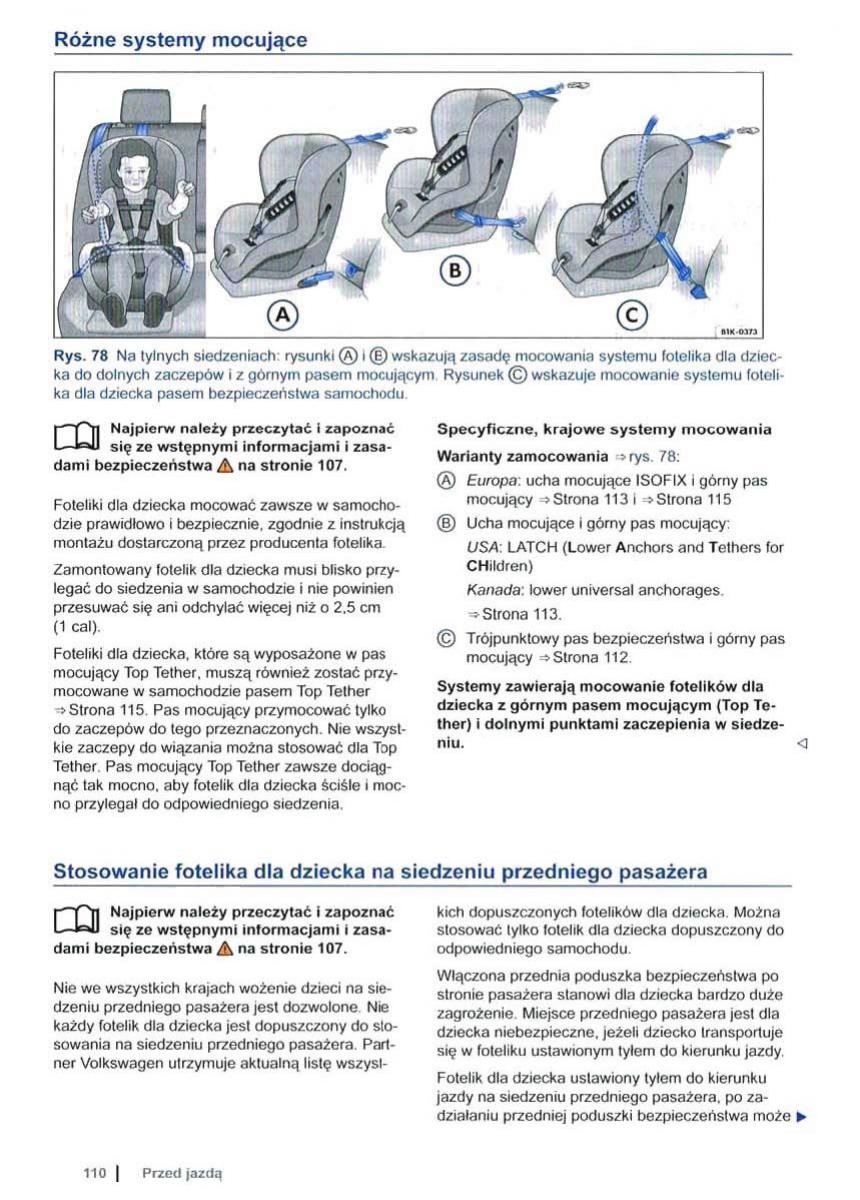 VW Sharan II 2 instrukcja obslugi / page 112