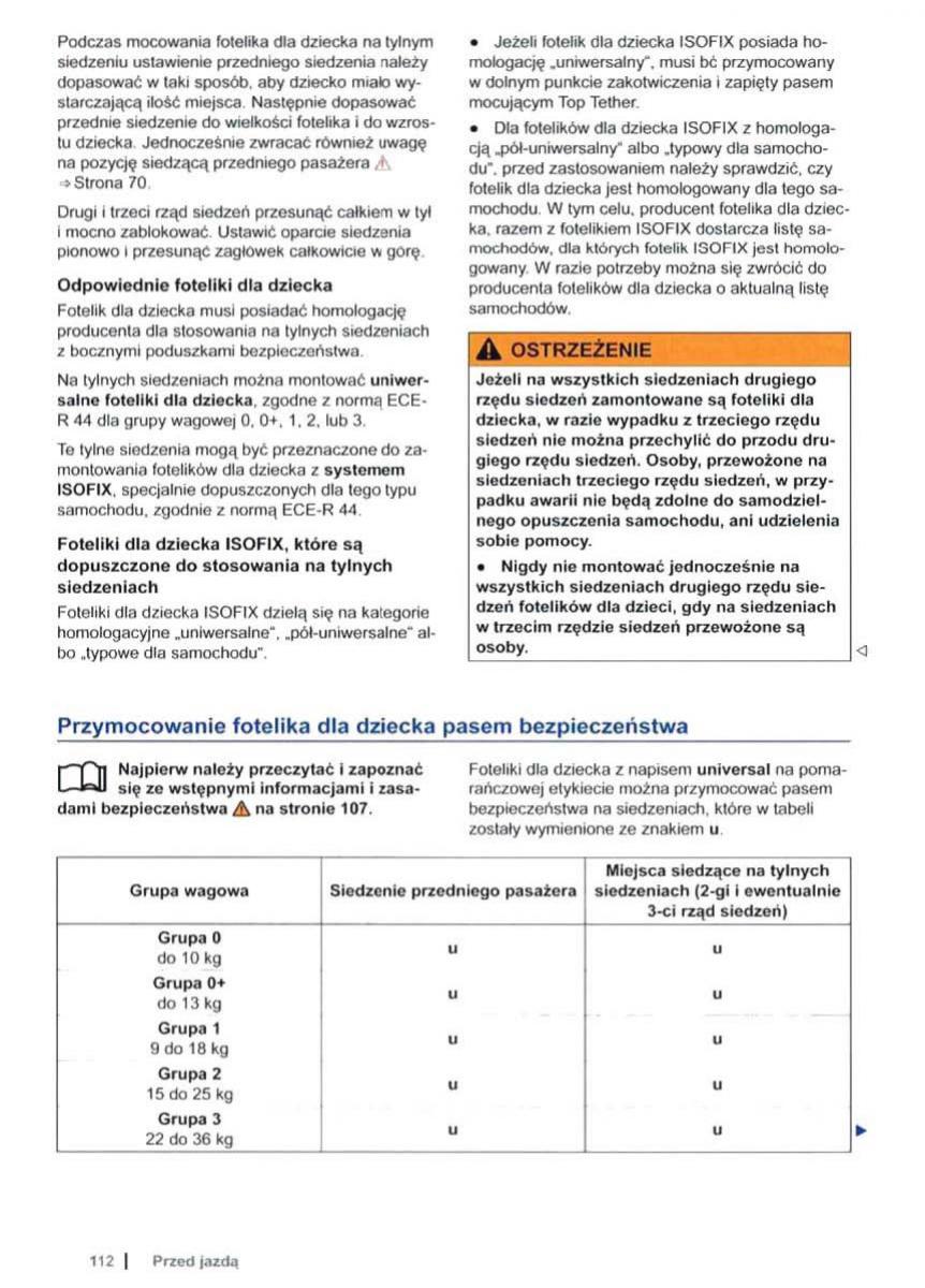 VW Sharan II 2 instrukcja obslugi / page 114