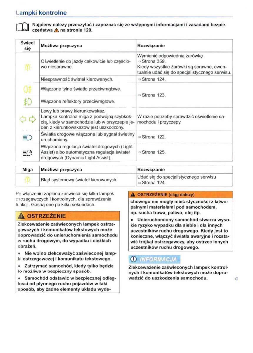 VW Sharan II 2 instrukcja obslugi / page 123